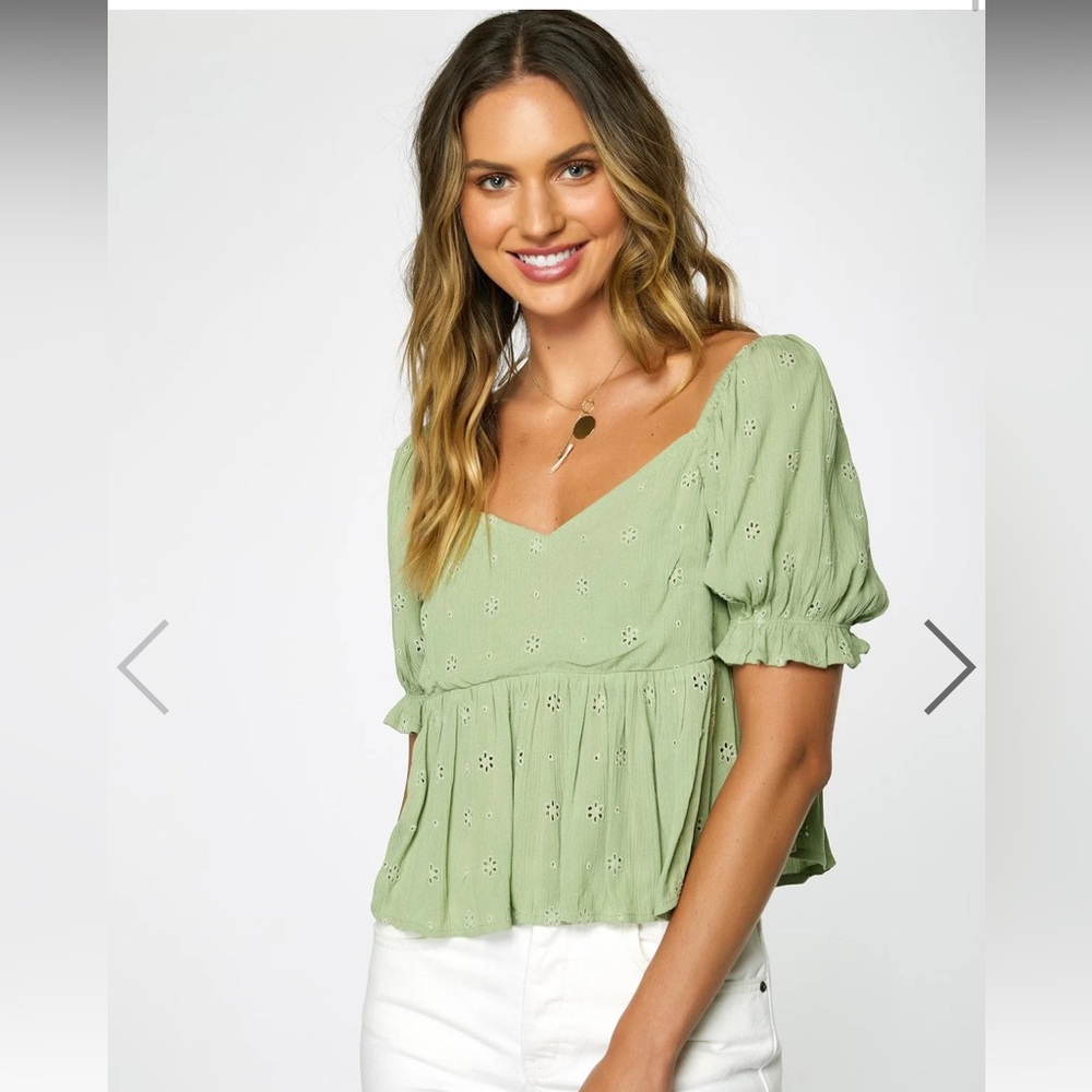 LADIES ISABEL EYELET TOP